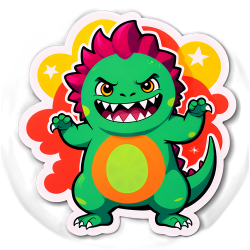 Cartoon-Style Zilla Fatu Sticker