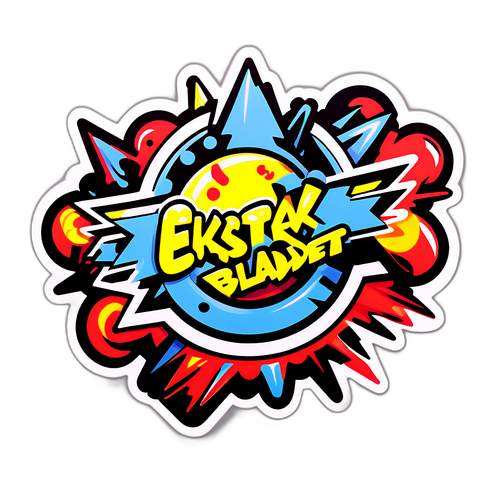 Edgy Graffiti-Stil Ekstra Bladet Klistermerke