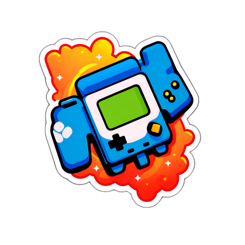 Retro Oyun Konsolu Sticker