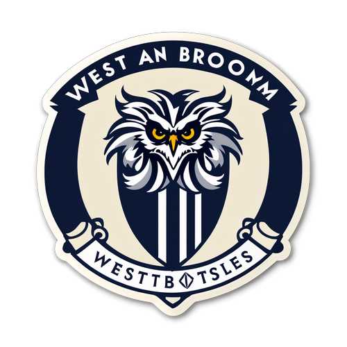 Kuwa Mshabiki wa West Brom: Sticker ya Aesthetic ya Throstles kwa Wapenzi wa Soka!