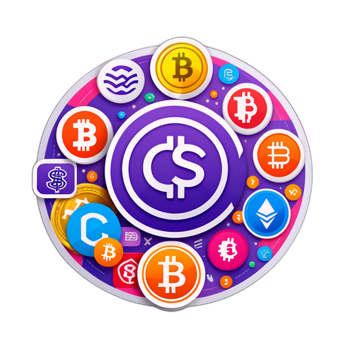 Kripto Para İkonları Sticker