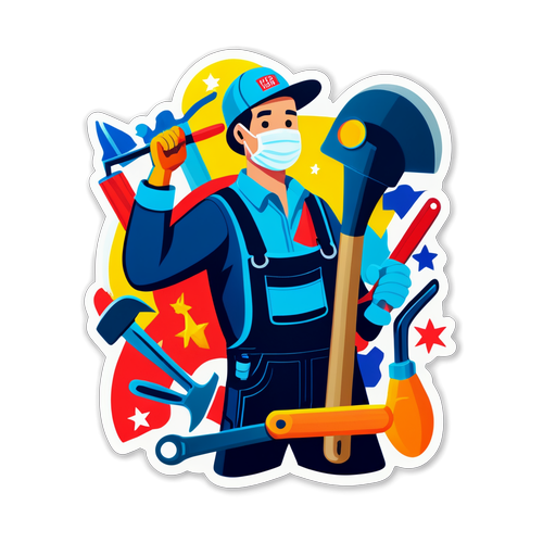 慶祝五一勞動節的貼紙