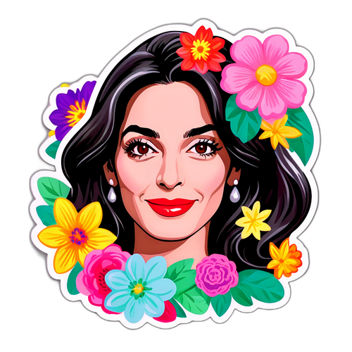 Motiverende klistermærke med Amal Clooneys citat om retfærdighed