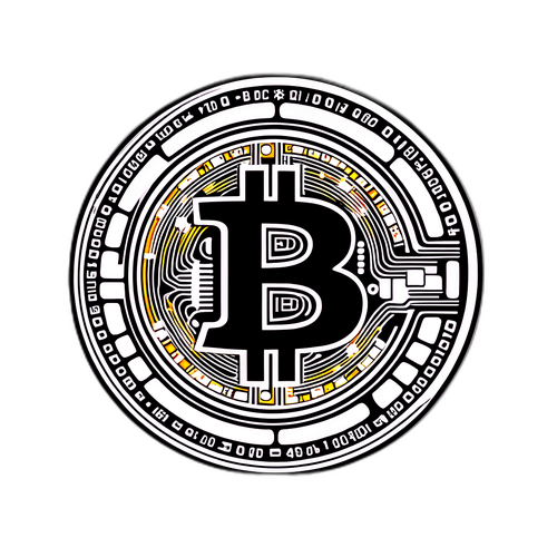 Stickers z Bitcoinem i wizualizacją danych BTC/USD