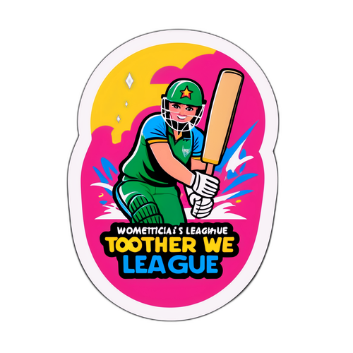 महिला बड़ी बश लीग द्वारा प्रेरणादायक उद्धरण स्टिकर