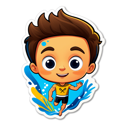 Sticker Comel Tom Daley: Gambaran Artistik Penyokong Olimpik Yang Mengagumkan!