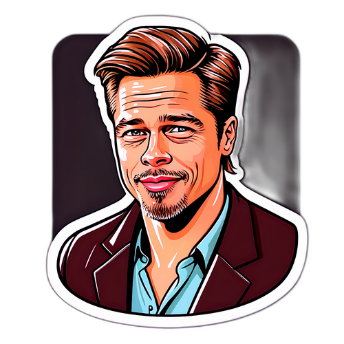 Caricatura giocosa di Brad Pitt