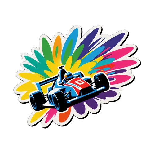 Lekfull GP racing klistermärke