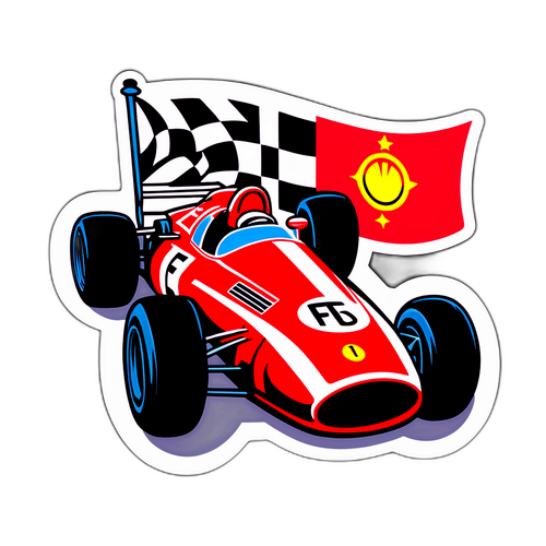 Stiker Bergaya Vintage: Kejayaan Perlumbaan F1