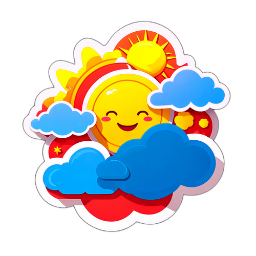 สติ๊กเกอร์พยากรณ์อากาศสไตล์น่ารัก