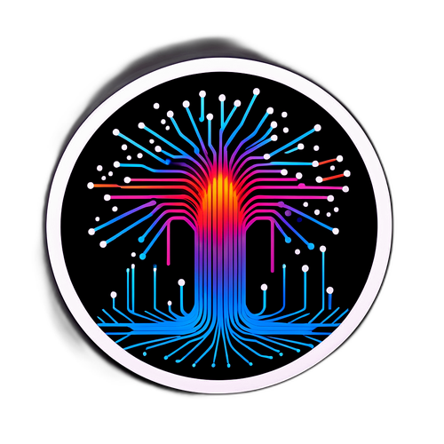 矽光子學靈感的貼紙