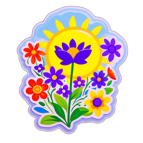 Sticker cu mesaje pozitive pentru comunitate