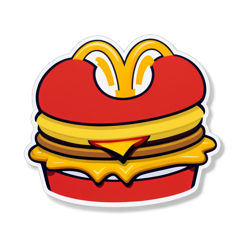 Illustrazione del logo classico di McDonald's con un tocco divertente