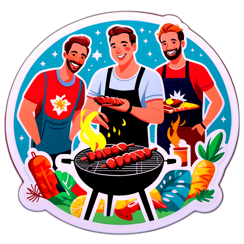 Zomer Stickers: Barbecue Feest