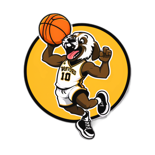 Wofford College Basketball Dunking Sticker