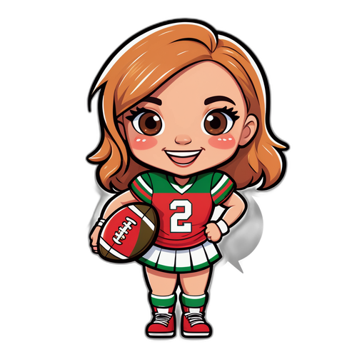 An Adorable Cartoon Version of a Football Player