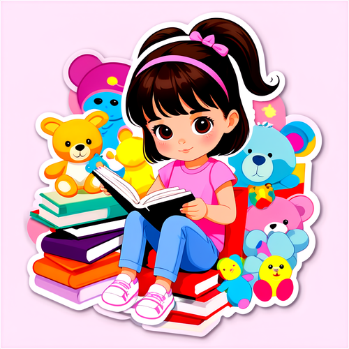 Autocollant doux de Suri Cruise lisant