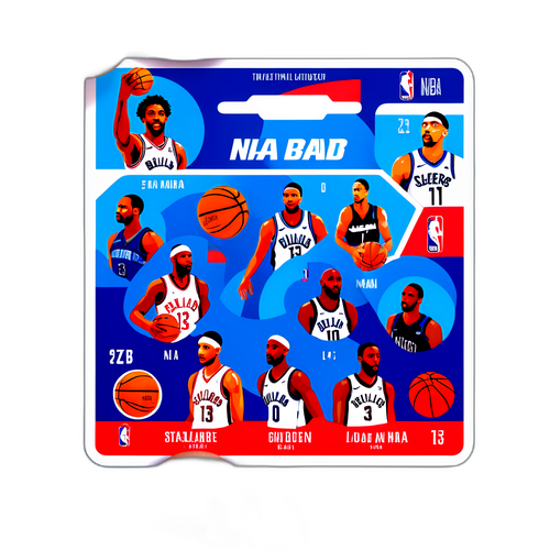 Artistic NBA Lineups Sticker