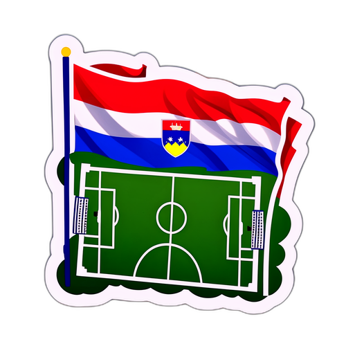 Ubao wa Soka na Bendera mbili