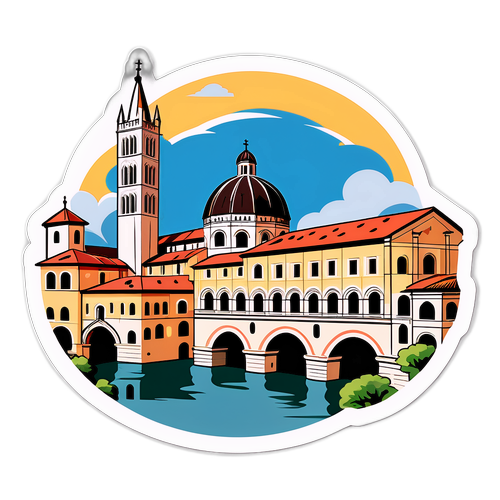 Rappresentazione artistica della città storica di Padova