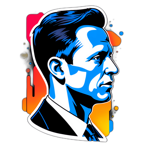 Peter Thiel Silhouette Modern Tech Elemekkel