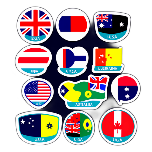 U-17 축구 대회 팀 국가 스티커