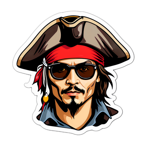 Johnny Depp Inspired Sticker