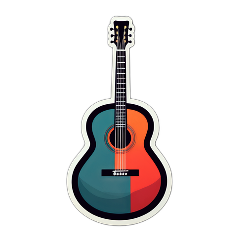 Minimalist Gitar Klistermerke