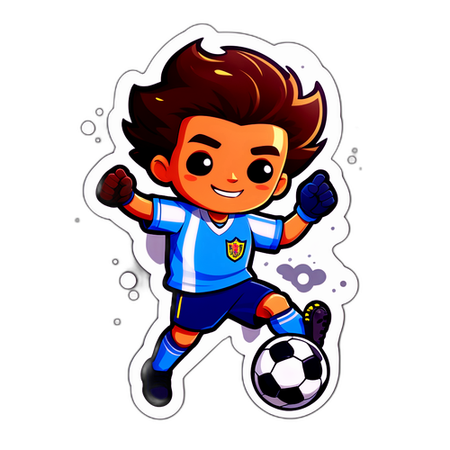 축구 유니폼을 입은 캐릭터