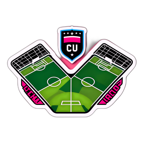 Campo da calcio minimalista per il lavoro di squadra