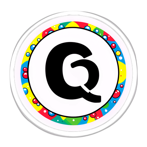 Diseño de sticker 'Quini 6' con números de la suerte y bola de lotería