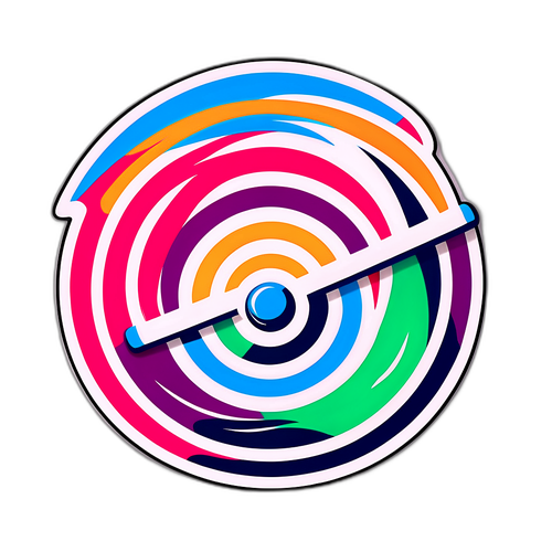 カラフルなデザインのミックスダブルスカーリング