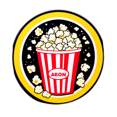 映画館の雰囲気をテーマにしたステッカー