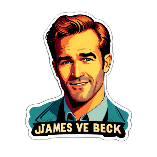 Retro-sticker med James Van Der Beeks berømte citat