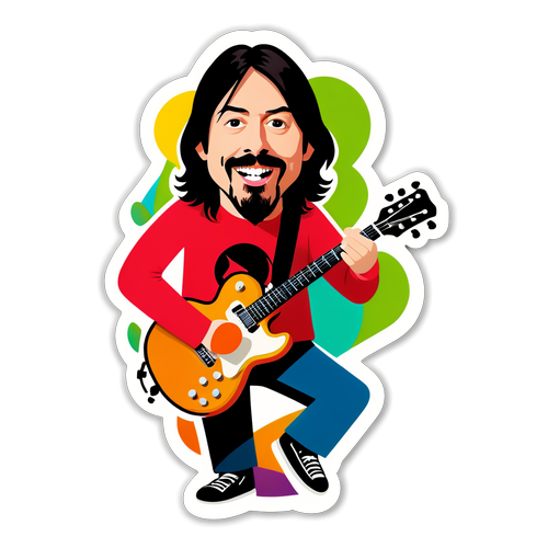 Rock Legends Come to Life: Dive Into the Colorful World of Dave Grohl!