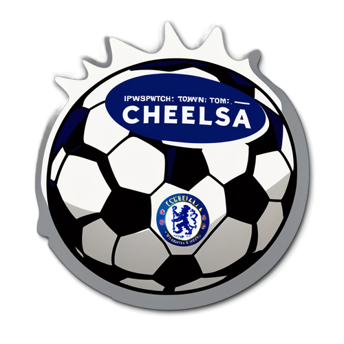 Stiker Bola Sepak 'Ipswich Town vs Chelsea'