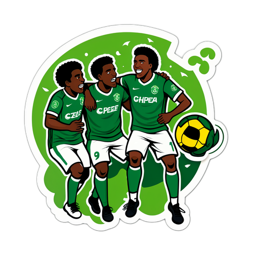 Ilustración de malos desempeños deportivos de los jugadores de Chapecoense en un gran momento de juego.