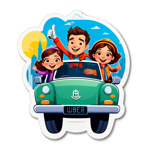 एक हल्का-फुल्का Uber-थीम वाला स्टिकर