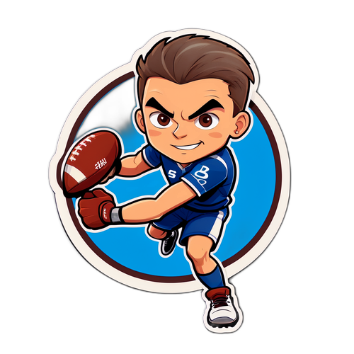 Karikatur av Syver Blindheim i sportsdrakt