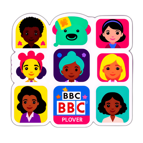 Stickers cu simboluri ale filmelor și emisiunilor BBC
