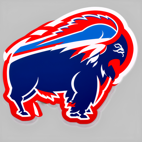 Winter Sports Pride: Buffalo Bills Bold Sticker