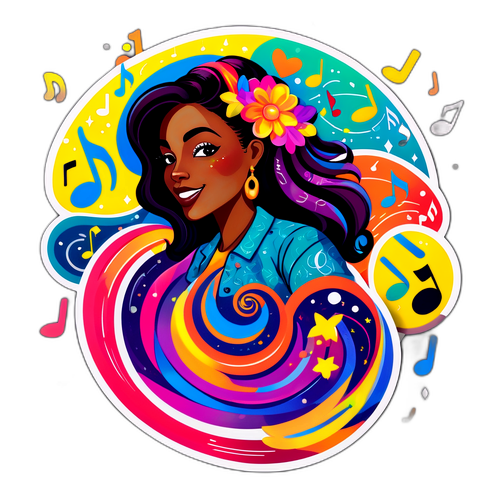 En lekfull klistermärke av Amanda Romare