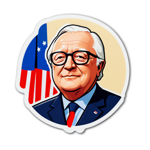 Un Hommage Croustillant : Le Sticker Détonant en Couleurs Patriotiques pour Jean-Marie Le Pen!