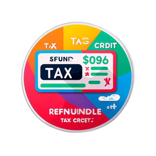 返金可能な税額控除の利点を表現するステッカー