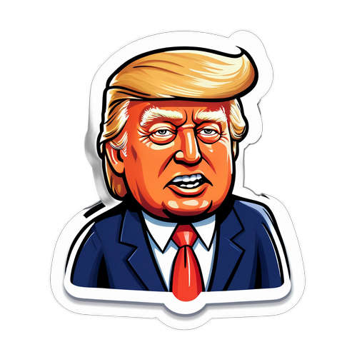 Humoristisk Trump-klistremerke med slagord