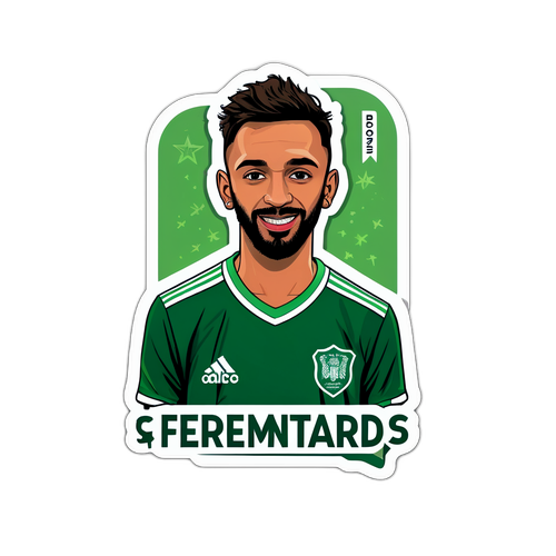 Sticker Bruno Fernandes dengan Kutipan Inspirasi