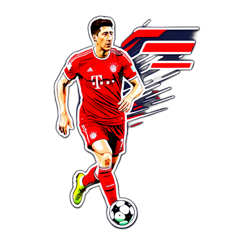 रॉबर्ट लेवांडोव्स्की गोल की ओर शूट करते हुए