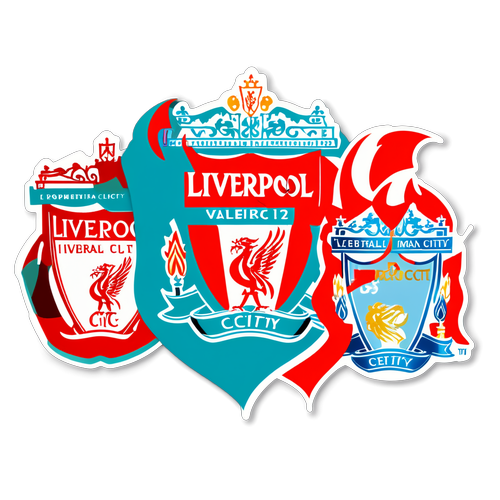 Stickers przedstawiające elektryzującą atmosferę meczu Liverpool vs Man City