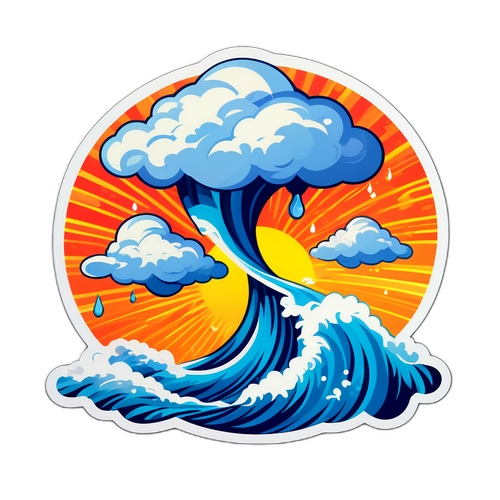 Vibrant Sticker ng Tropical Depression Mirasol