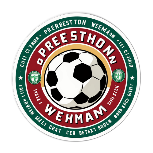 Stickers Retro Pertandingan Preston vs Wrexham